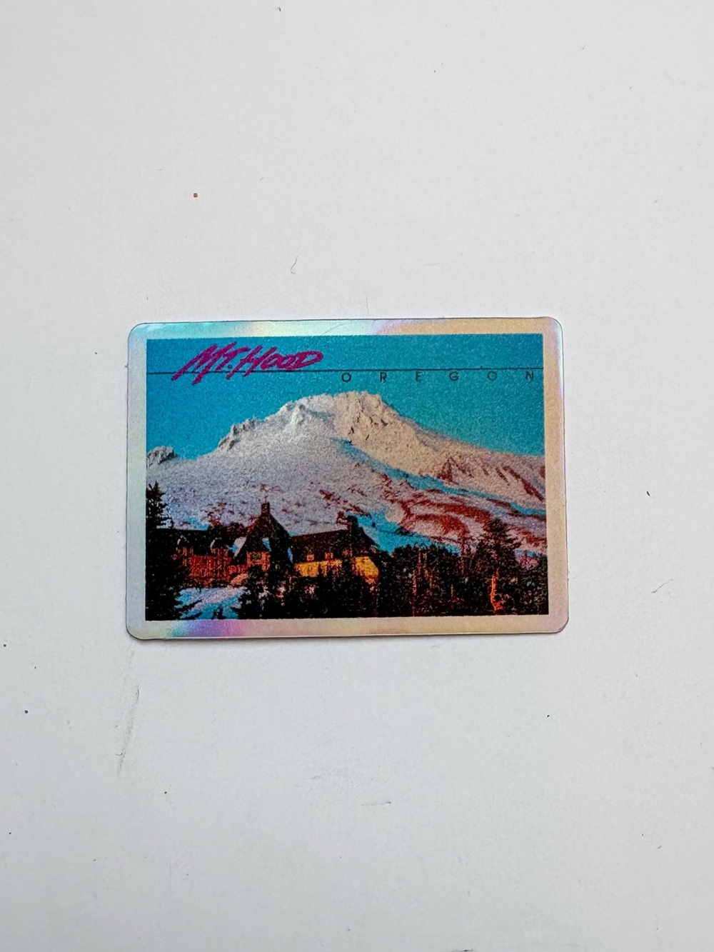 Mt. Hood Holographic Die Cut Sticker